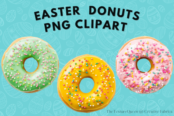 Colorful Pastel Donuts for Easter: Sweet Digital Clipart