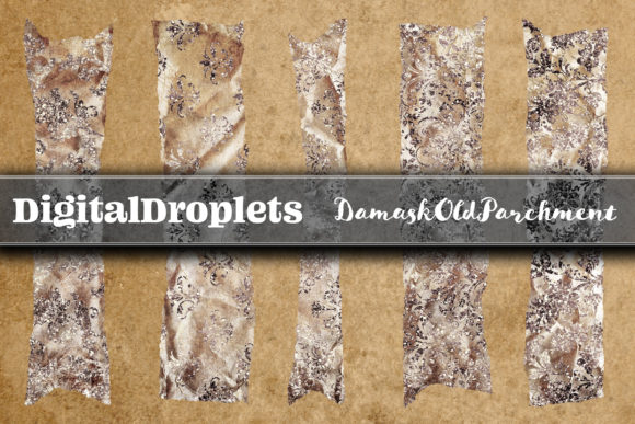 Damask Old Parchment | 180 Washi Tapes: A Vintage Asset