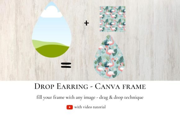 Drop Earring Shape - Canva Frame: Elevate Your Visual Branding