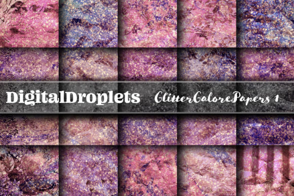 Glitter Galore Papers Vol.1: Textured Backgrounds for Vintage Design