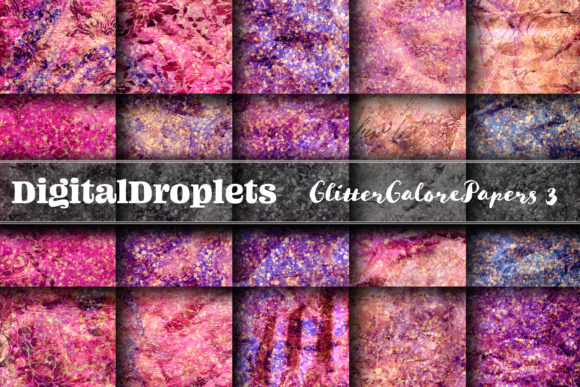 Glitter Galore Papers Vol.3: Textured Digital Backgrounds