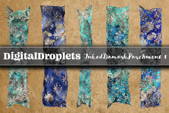 Inked Damask Vol. 1: 180 Washi Tapes for Digital Crafters