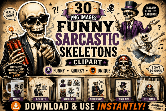 Sassy Skeletons: Adding Dark Humor to Your Designs