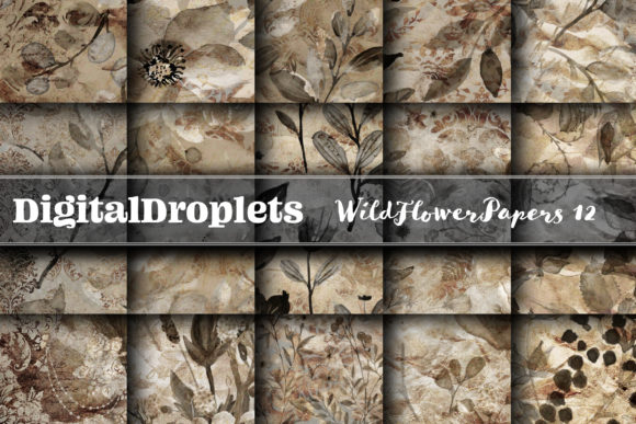 Wild Flowers Papers Vol. 12 | Collection: A Textured Asset for Gothic and Vintage Design